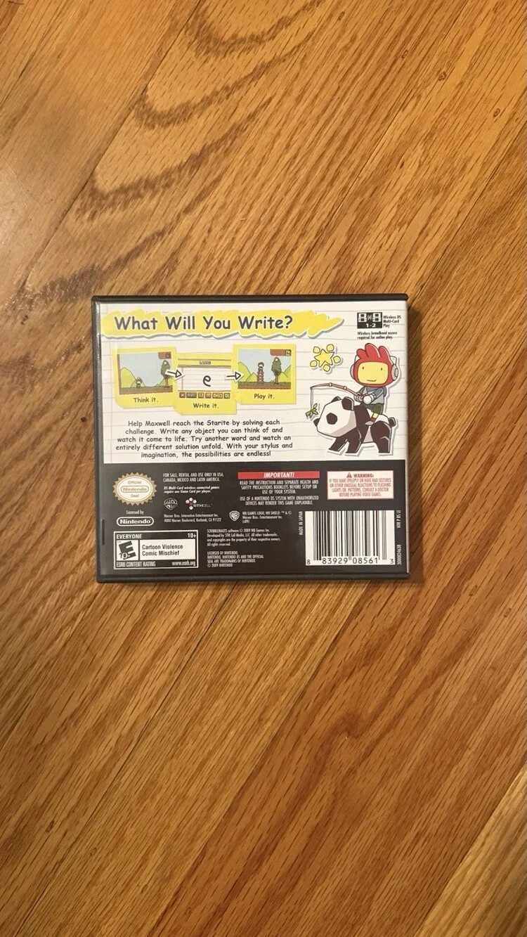 Scribblenauts Nintendo DS Complete w/ Case & Manual - Tested
